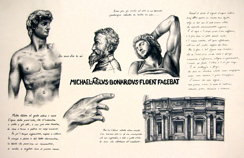 Michelangelo Tribute Study, drawing by Julianna Struck