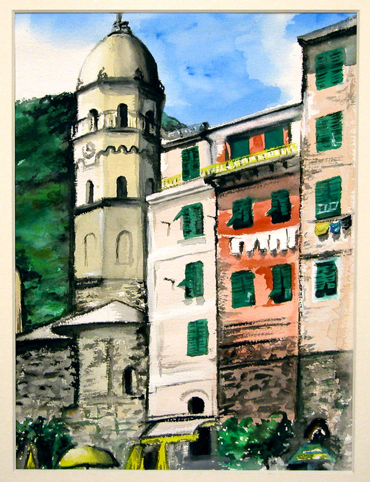 Vernazza, watercolor by Julianna Struck